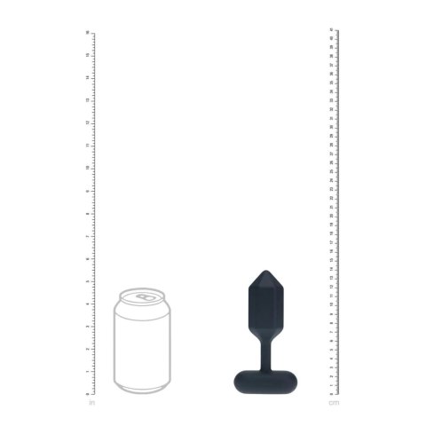 Hexagonal Vibrating Silicone Anal Plug - L - Black Levelz