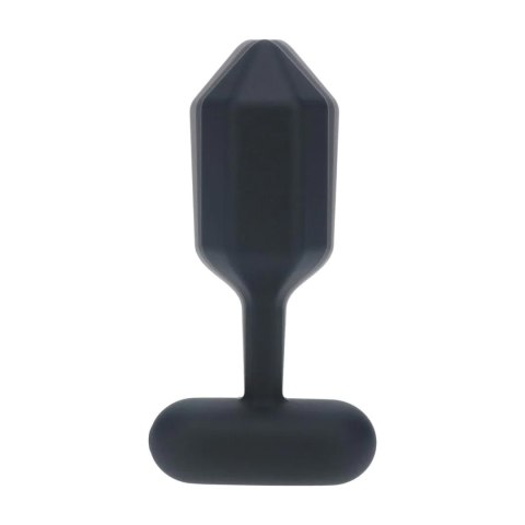 Hexagonal Vibrating Silicone Anal Plug - L - Black Levelz