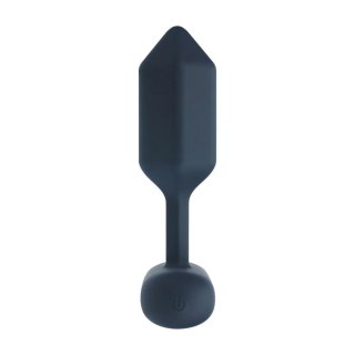 Hexagonal Vibrating Silicone Anal Plug - M - Black Levelz