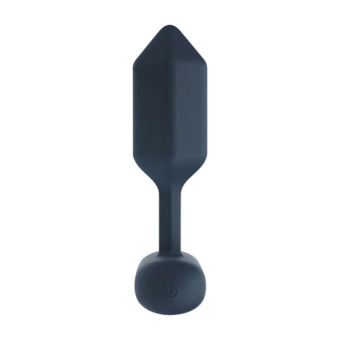 Hexagonal Vibrating Silicone Anal Plug - M - Black Levelz
