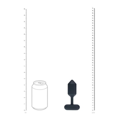 Hexagonal Vibrating Silicone Anal Plug - M - Black Levelz