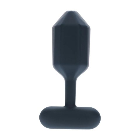 Hexagonal Vibrating Silicone Anal Plug - M - Black Levelz