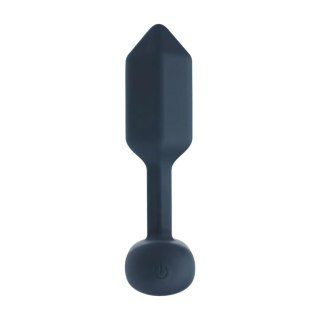 Hexagonal Vibrating Silicone Anal Plug - S - Black Levelz