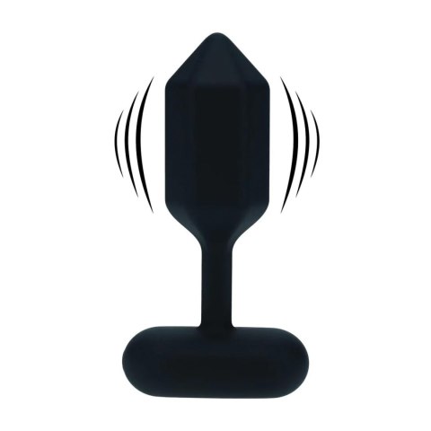 Hexagonal Vibrating Silicone Anal Plug - S - Black Levelz