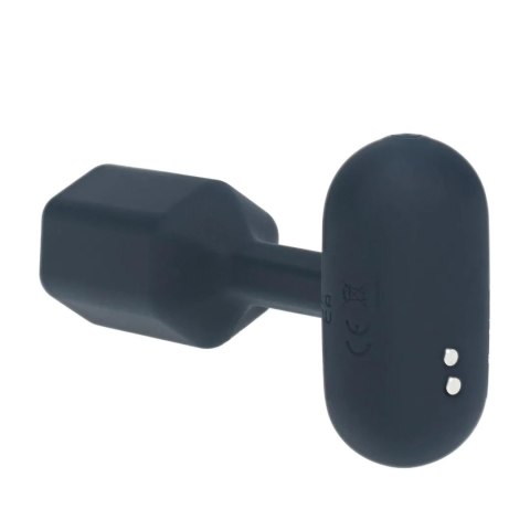 Hexagonal Vibrating Silicone Anal Plug - S - Black Levelz