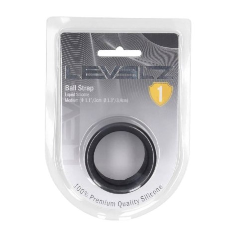 Liquid Silicone Ball Strap - M - 34mm - Black Levelz