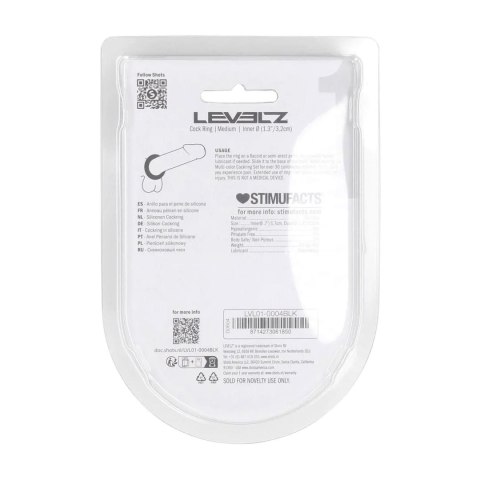 Liquid Silicone Cockring - M - Black Levelz