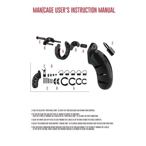 Model 04 Chastity Cock Cage Black - 11,5 cm ManCage