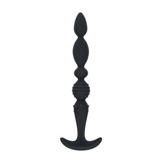 Multi Textured Silicone Flared Anal Probe - Black Levelz