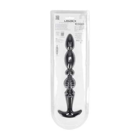 Multi Textured Silicone Flared Anal Probe - Black Levelz
