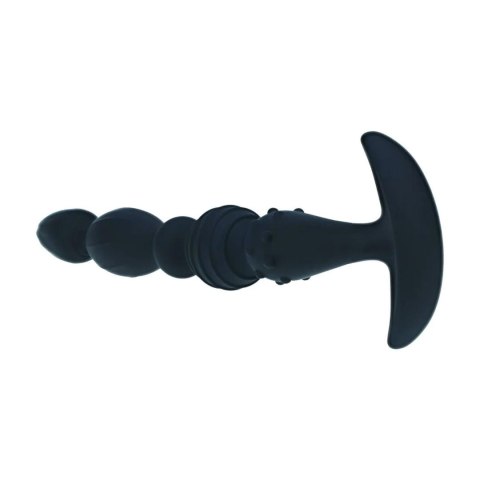 Multi Textured Silicone Flared Anal Probe - Black Levelz