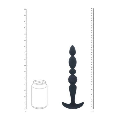 Multi Textured Silicone Flared Anal Probe - Black Levelz