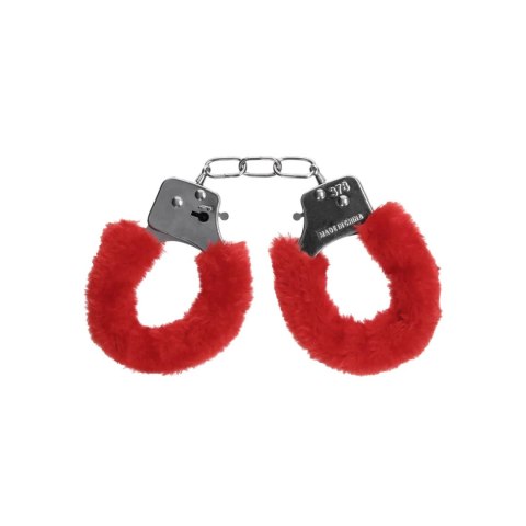 Pleasure Handcuffs Furry Red Ouch!