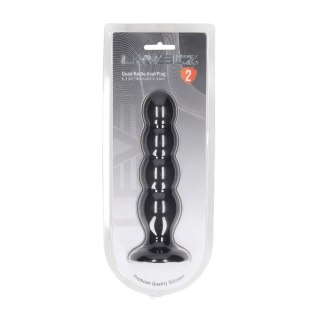 Quad Rattle Liquid Silicone Anal Plug - XL - Black Levelz