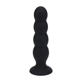 Quad Rattle Liquid Silicone Anal Plug - XL - Black Levelz