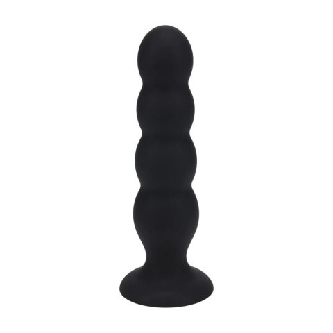 Quad Rattle Liquid Silicone Anal Plug - XL - Black Levelz