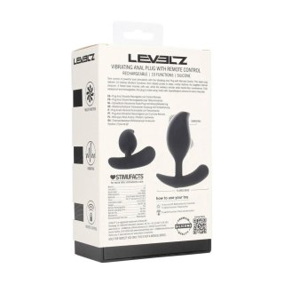 Remote Control Vibrating Liquid Silicone Anal Plug - Black Levelz