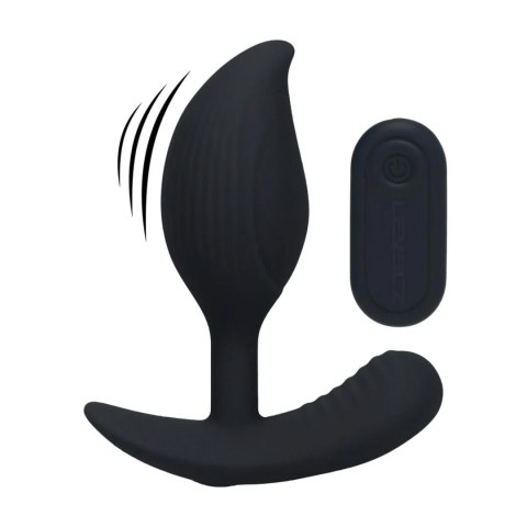 Remote Control Vibrating Liquid Silicone Anal Plug - Black Levelz