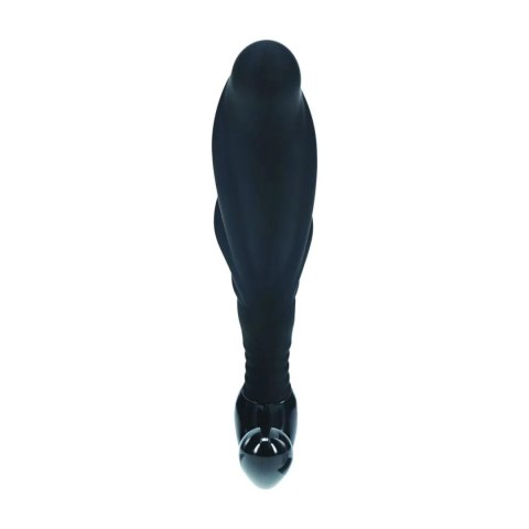 Rippled with Hard Loop Silicone Prostate Massager - L - Black Levelz