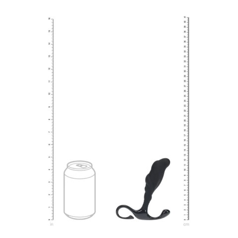 Rippled with Hard Loop Silicone Prostate Massager - L - Black Levelz