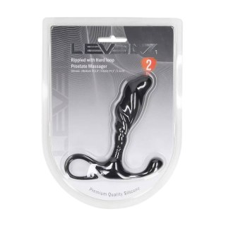 Rippled with Hard Loop Silicone Prostate Massager - M - Black Levelz