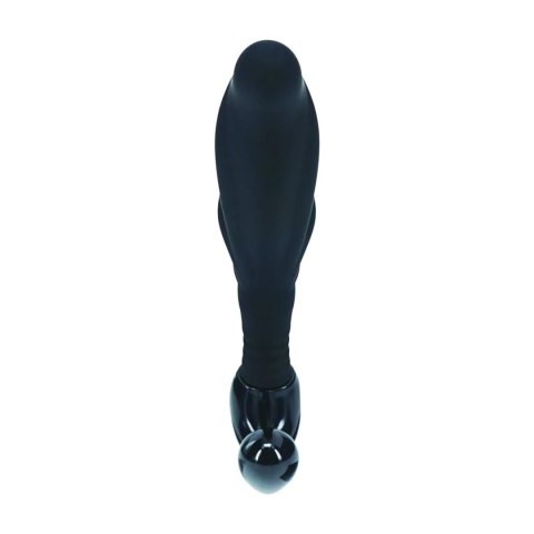 Rippled with Hard Loop Silicone Prostate Massager - M - Black Levelz