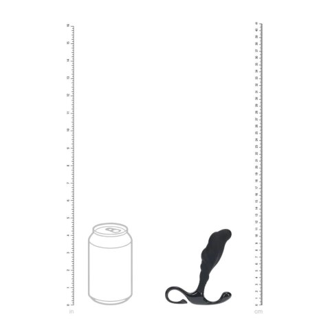 Rippled with Hard Loop Silicone Prostate Massager - M - Black Levelz