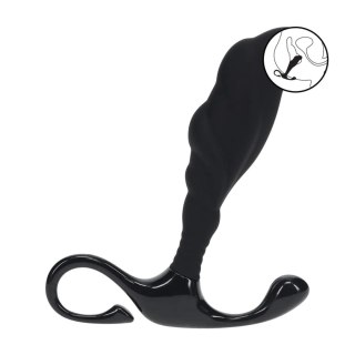 Rippled with Hard Loop Silicone Prostate Massager - S - Black Levelz