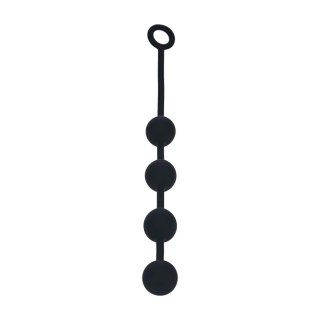 Round Silicone Anal Balls - L - 40mm - Black Levelz