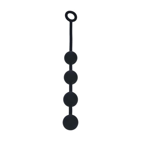 Round Silicone Anal Balls - L - 40mm - Black Levelz