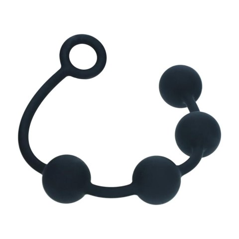 Round Silicone Anal Balls - L - 40mm - Black Levelz