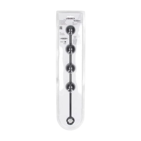 Round Silicone Anal Balls - L - 40mm - Black Levelz