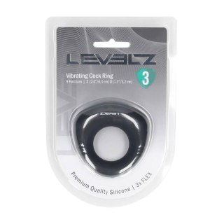 Sealed Liquid Silicone Vibrating Cockring - Black Levelz