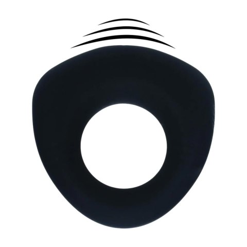 Sealed Liquid Silicone Vibrating Cockring - Black Levelz
