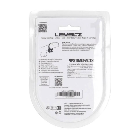 Silicone Training Cockring - M - Black Levelz