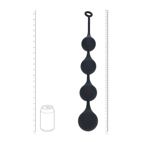Silicone Waterdrop Anal Balls - XXL - 60mm - Black Levelz