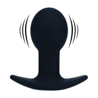 Single Bulb Vibrating Silicone Anal Plug - Black Levelz