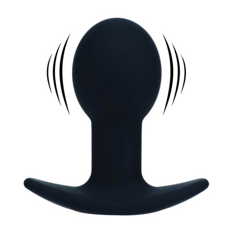 Single Bulb Vibrating Silicone Anal Plug - Black Levelz
