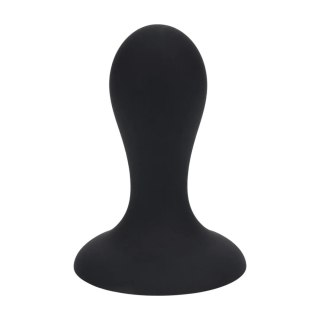 Single Rattle Liquid Silicone Anal Plug - S - Black Levelz