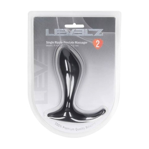 Single Ripple Silicone Prostate Massager - Black Levelz