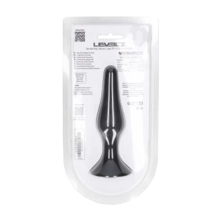 Slim Silicone Anal Plug - L - Black Levelz