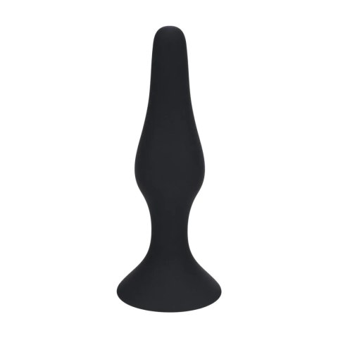 Slim Silicone Anal Plug - L - Black Levelz
