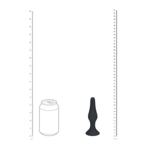 Slim Silicone Anal Plug - L - Black Levelz