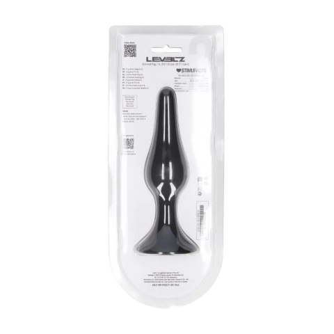 Slim Silicone Anal Plug - XL - Black Levelz