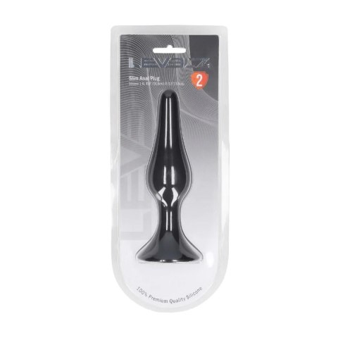 Slim Silicone Anal Plug - XL - Black Levelz