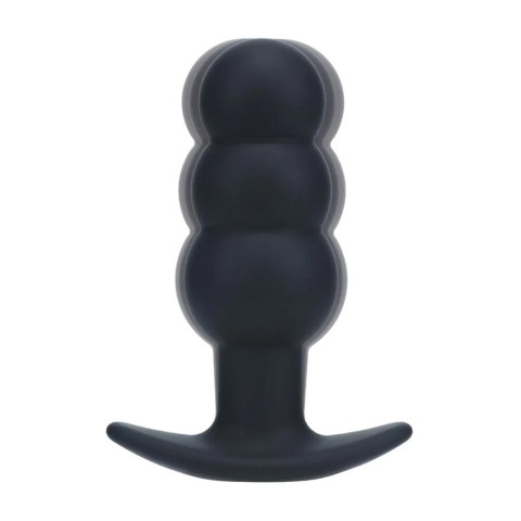 Tri Bulb Vibrating Silicone Anal Plug - Black Levelz