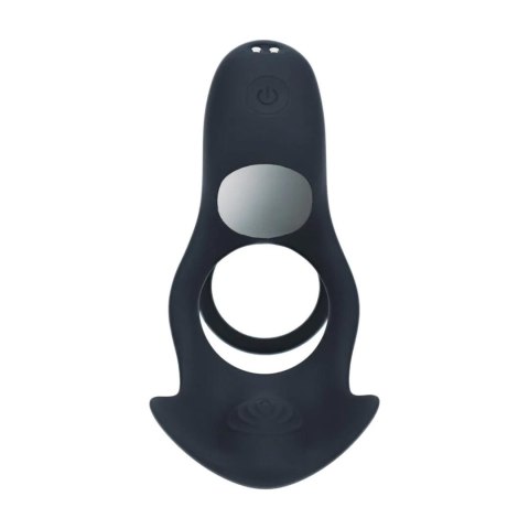 Triple Motor Vibrating Silicone Cockring - Black Levelz