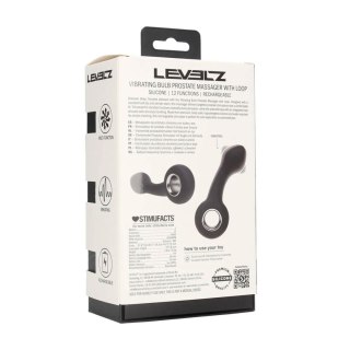Vibrating Bulb Silicone Prostate Massager with Loop - Black Levelz