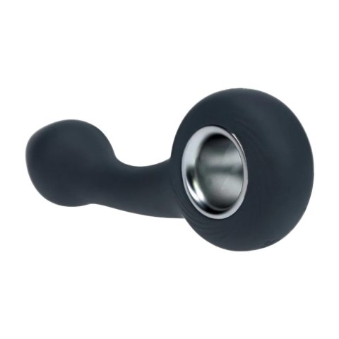 Vibrating Bulb Silicone Prostate Massager with Loop - Black Levelz