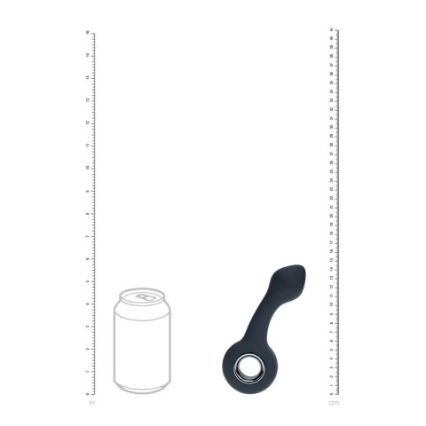 Vibrating Bulb Silicone Prostate Massager with Loop - Black Levelz